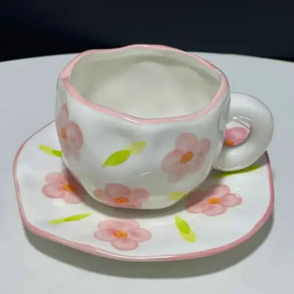 Hand-Painted Cloud Coffee Mug Set